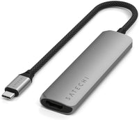 Satechi Slim USB-C-Hubi, 4 porttia, tähtiharmaa – kuva 4