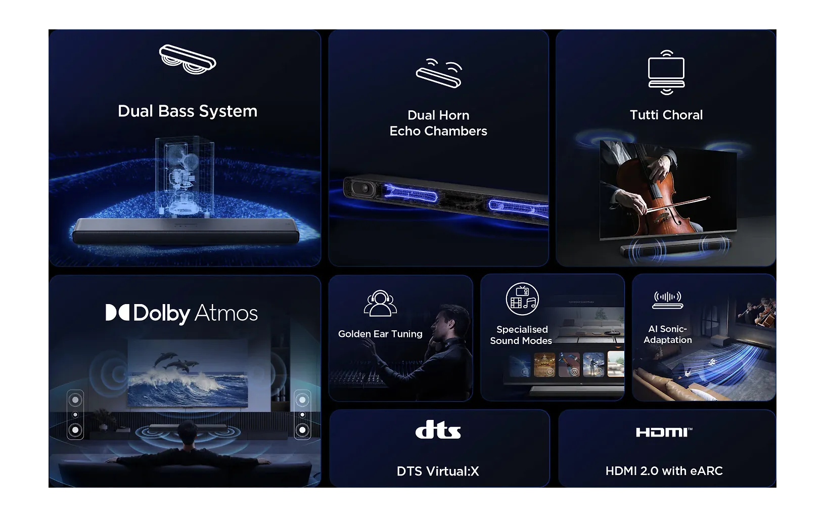 TCL S45H 2.0 Dolby Atmos Soundbar -äänijärjestelmä