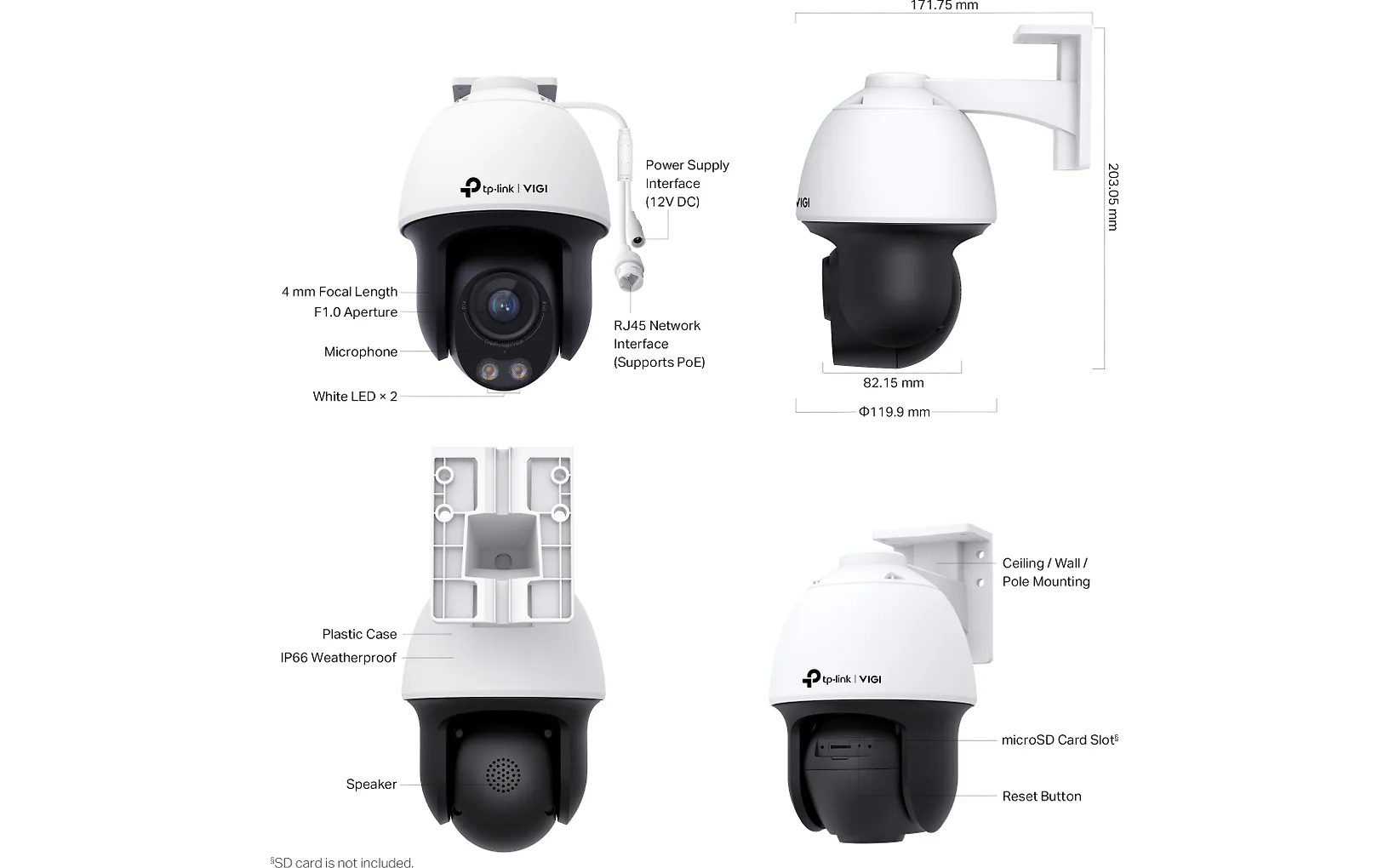 TP-Link VIGI C540S -valvontakamera sisä- ja ulkokäyttöön