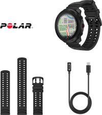Polar Vantage M3 -urheilukello, musta, S-L