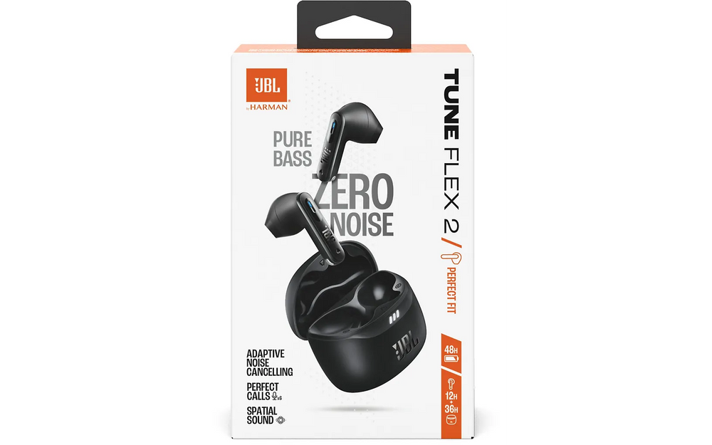 JBL Tune Flex 2 nappikuulokkeet aktiivisella melunvaimennuksella, musta
