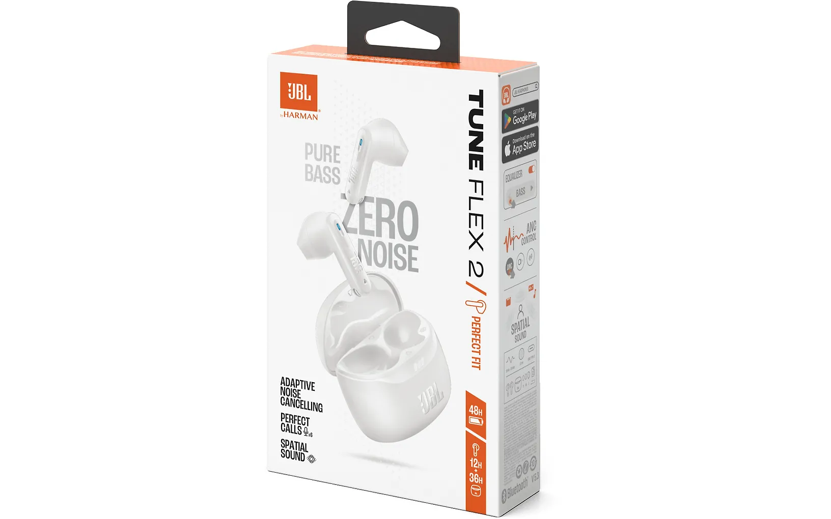 JBL Tune Flex 2 nappikuulokkeet aktiivisella melunvaimennuksella, valkoinen