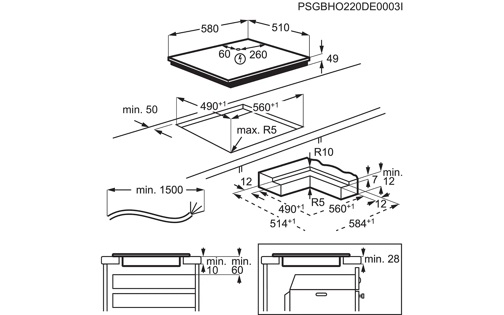 Electrolux HOB660BSC 700 SenseBoil induktiotaso