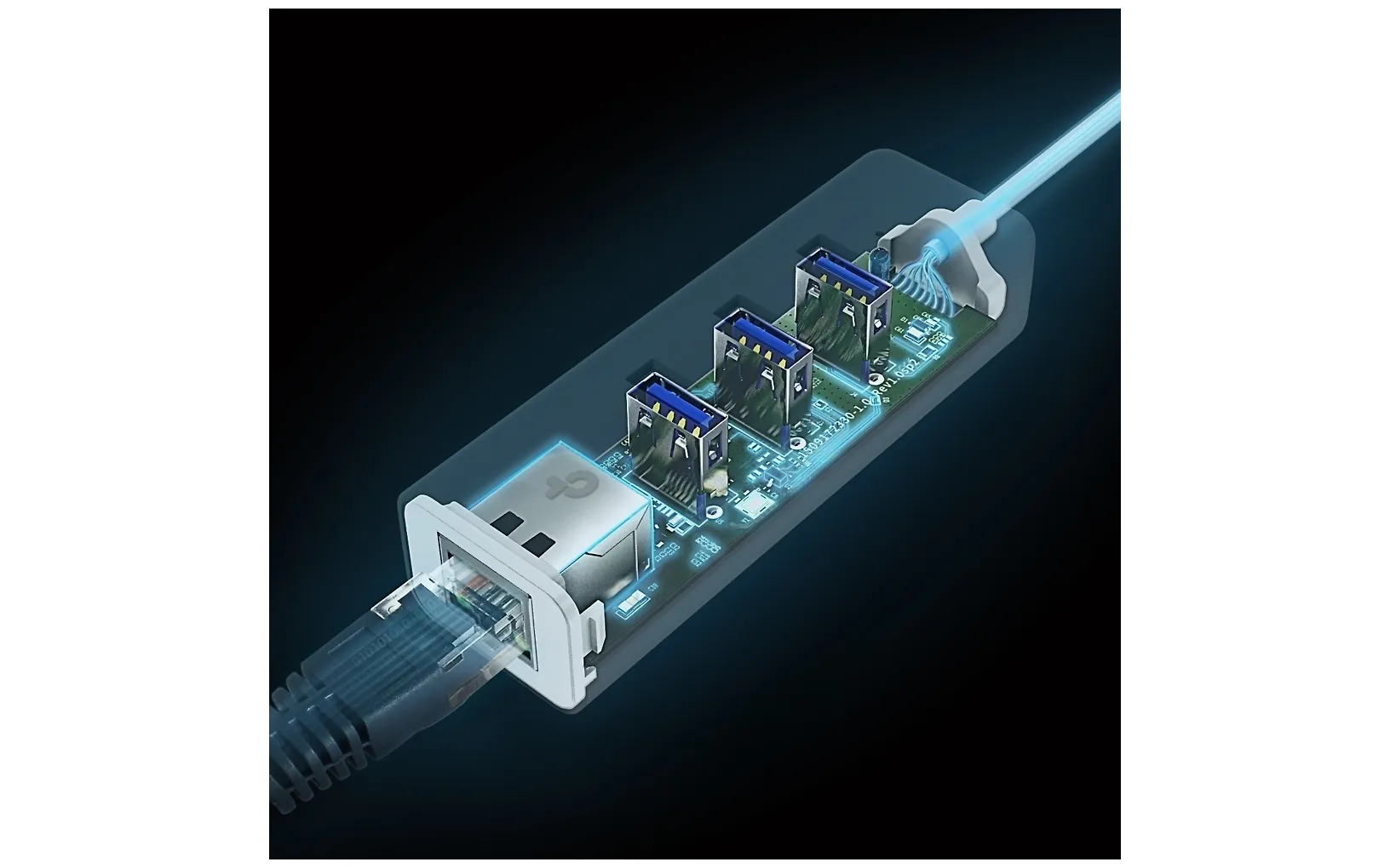 TP-LINK UE330C USB 3.0-hubb och gigabit ethernet-adapter