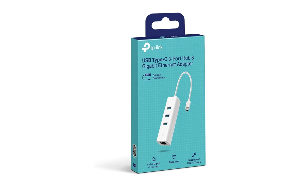 TP-LINK UE330C USB 3.0-hubb och gigabit ethernet-adapter