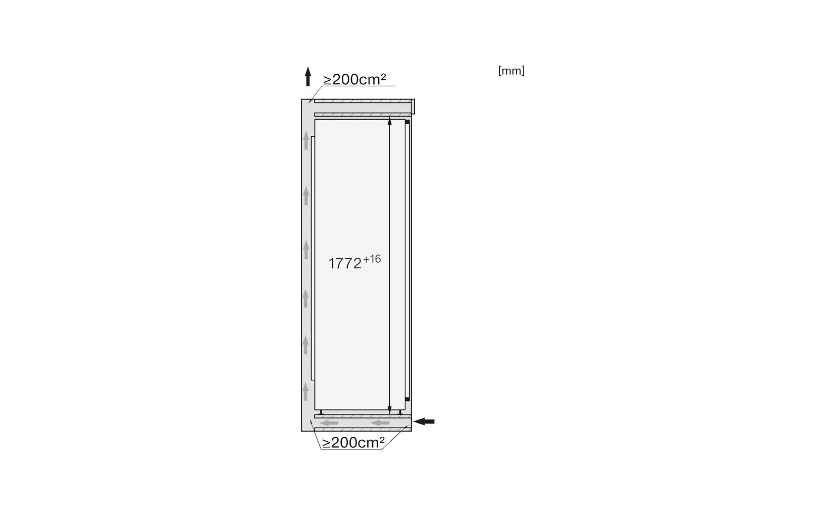 Miele K 7715 E kylskåp, integrerat