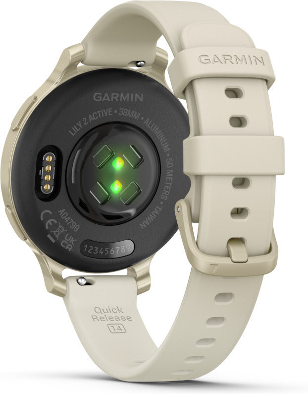 Garmin Lily 2 Active -älykello, 38 mm, vaalea kulta