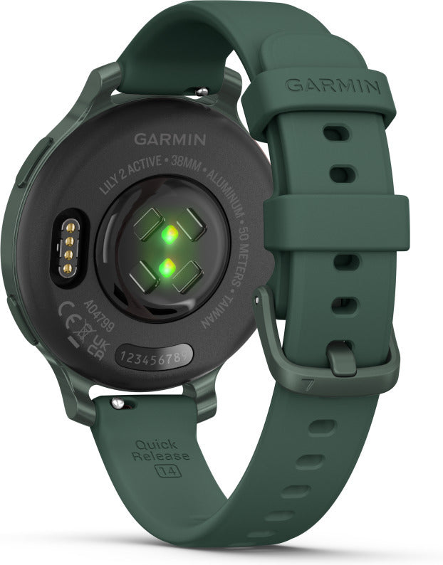 Garmin Lily 2 Active -älykello, 38 mm, jaspiksenvihreä