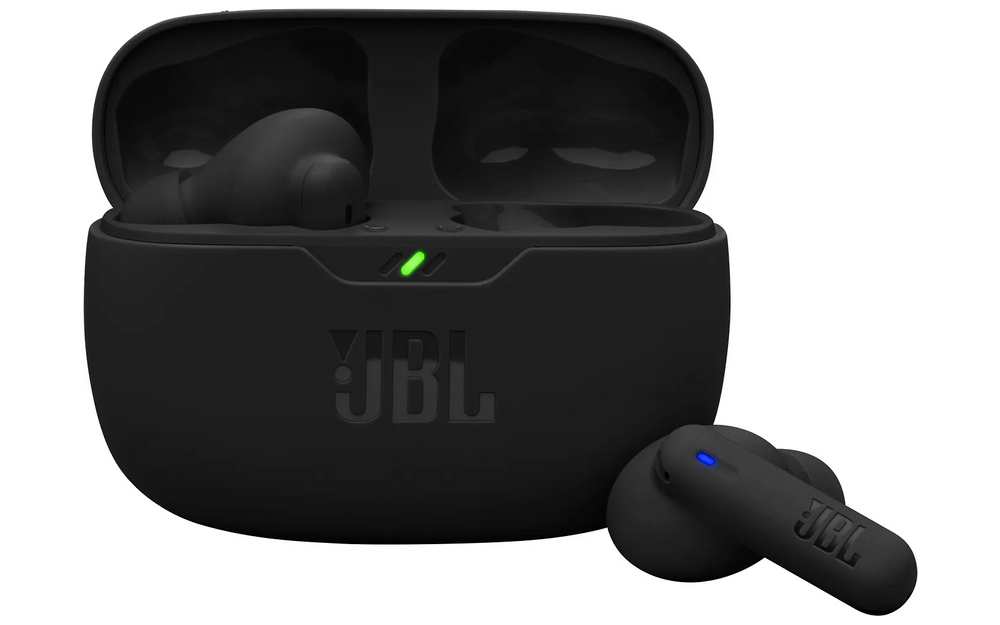 JBL Wave Beam 2 nappikuulokkeet aktiivisella melunvaimennuksella, musta