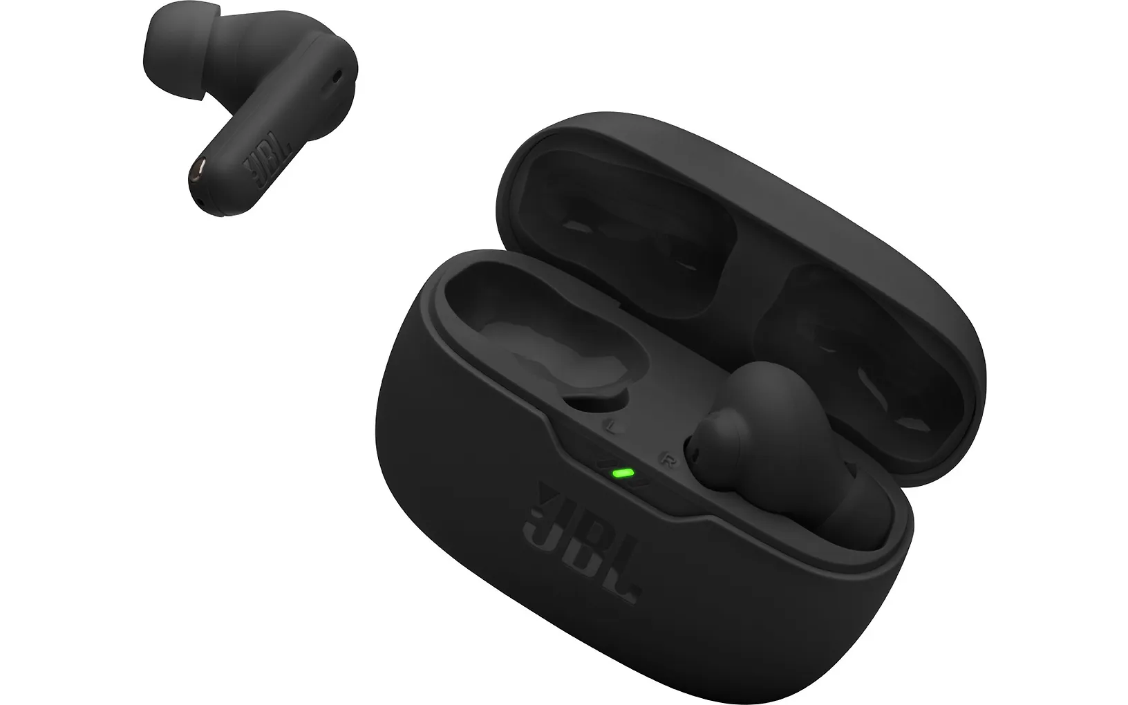 JBL Wave Beam 2 nappikuulokkeet aktiivisella melunvaimennuksella, musta