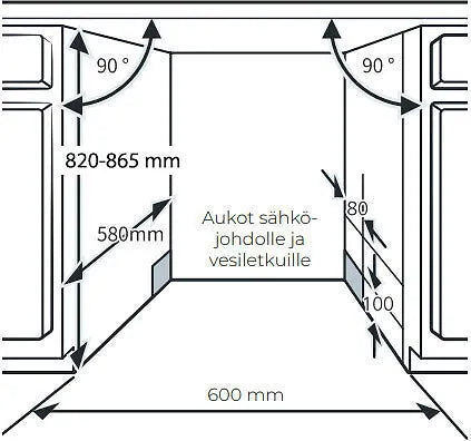 Ströme DW62B02D/01BL astianpesukone, musta