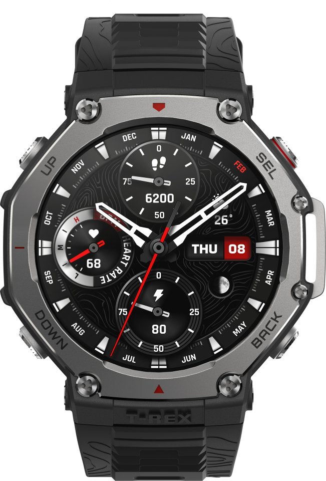 Amazfit T-Rex 3 -älykello, 48,5 mm, musta