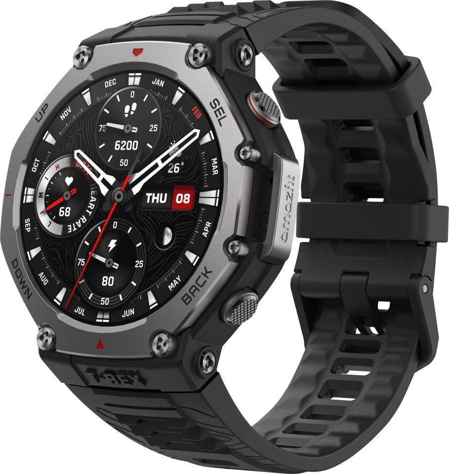 Amazfit T-Rex 3 -älykello, 48,5 mm, musta