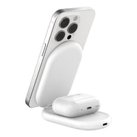 Belkin BoostCharge 2 in 1 magneettinen taitettava laturi, valkoinen – kuva 4