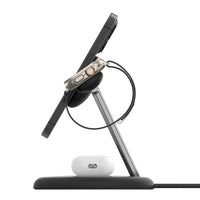 Belkin BoostCharge Pro 3-in-1 Qi2 -langaton latausasema MagSafella, musta – kuva 4