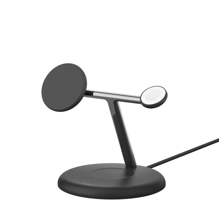 Belkin BoostCharge Pro 3-in-1 Qi2 -langaton latausasema MagSafella, musta – kuva 2