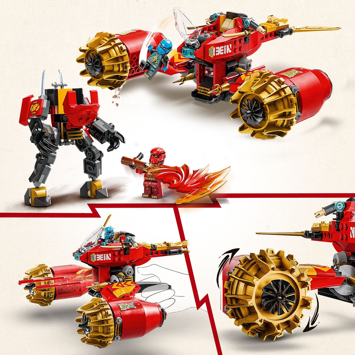 LEGO Ninjago 71830 – Kain myrskynratsastajarobotti – kuva 8