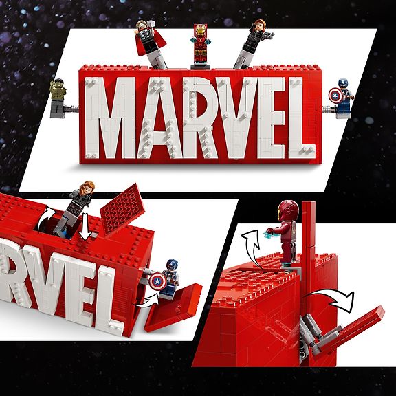 LEGO Super Heroes Marvel 76313 – MARVEL-logo ja minihahmot – kuva 5