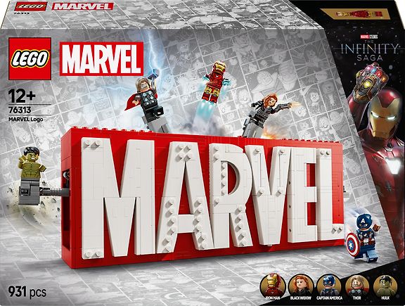 LEGO Super Heroes Marvel 76313 – MARVEL-logo ja minihahmot – kuva 1