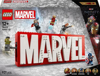 LEGO Super Heroes Marvel 76313 – MARVEL-logo ja minihahmot – kuva 1