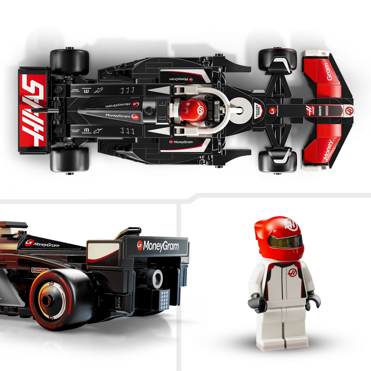 LEGO Speed Champions Speed 77250 – MoneyGram Haas F1® Team VF-24 ‑kilpa-auto 7