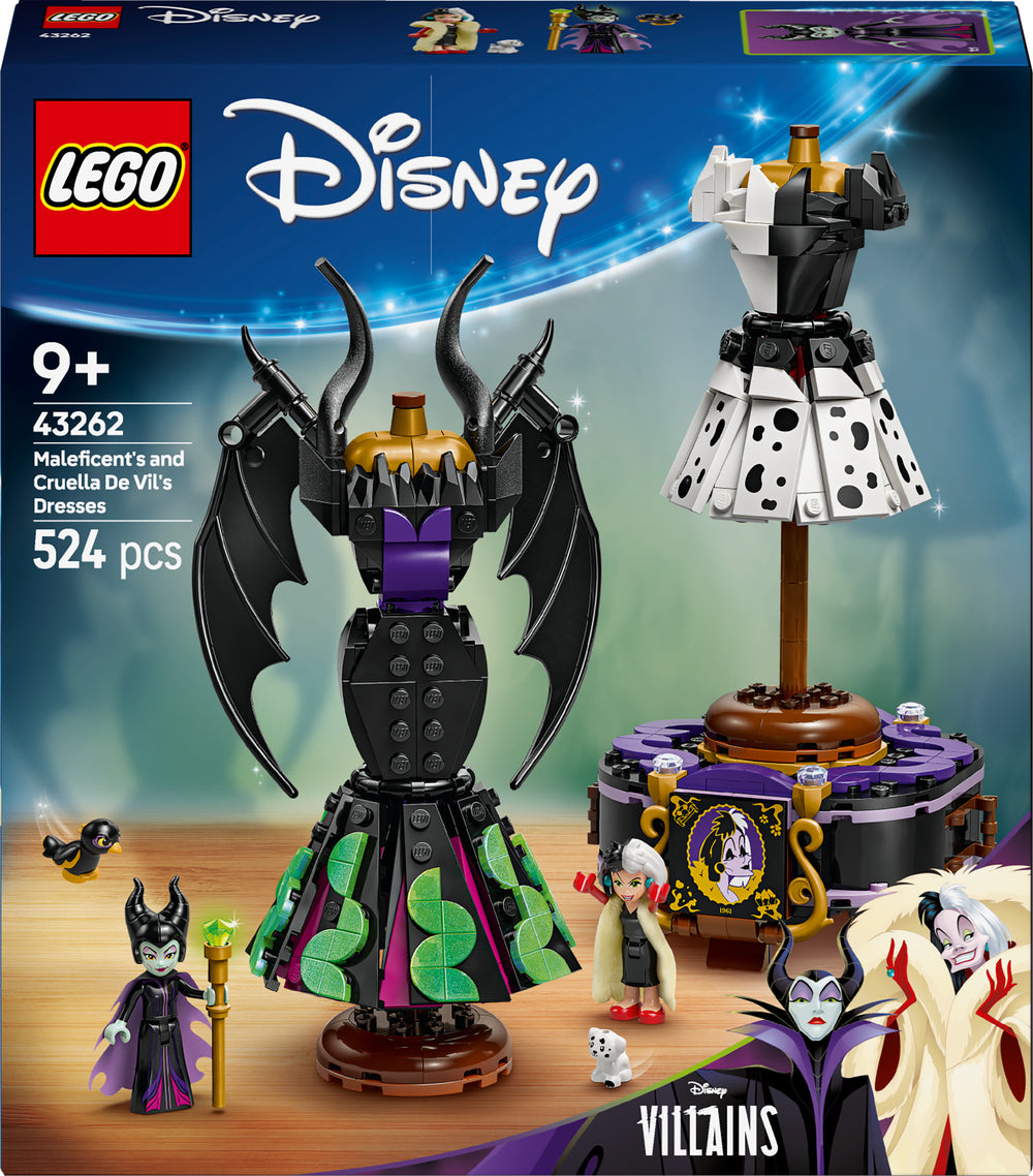 LEGO Disney Classic 43262 – Pahattaren ja Cruella De Vilin mekot – kuva 1
