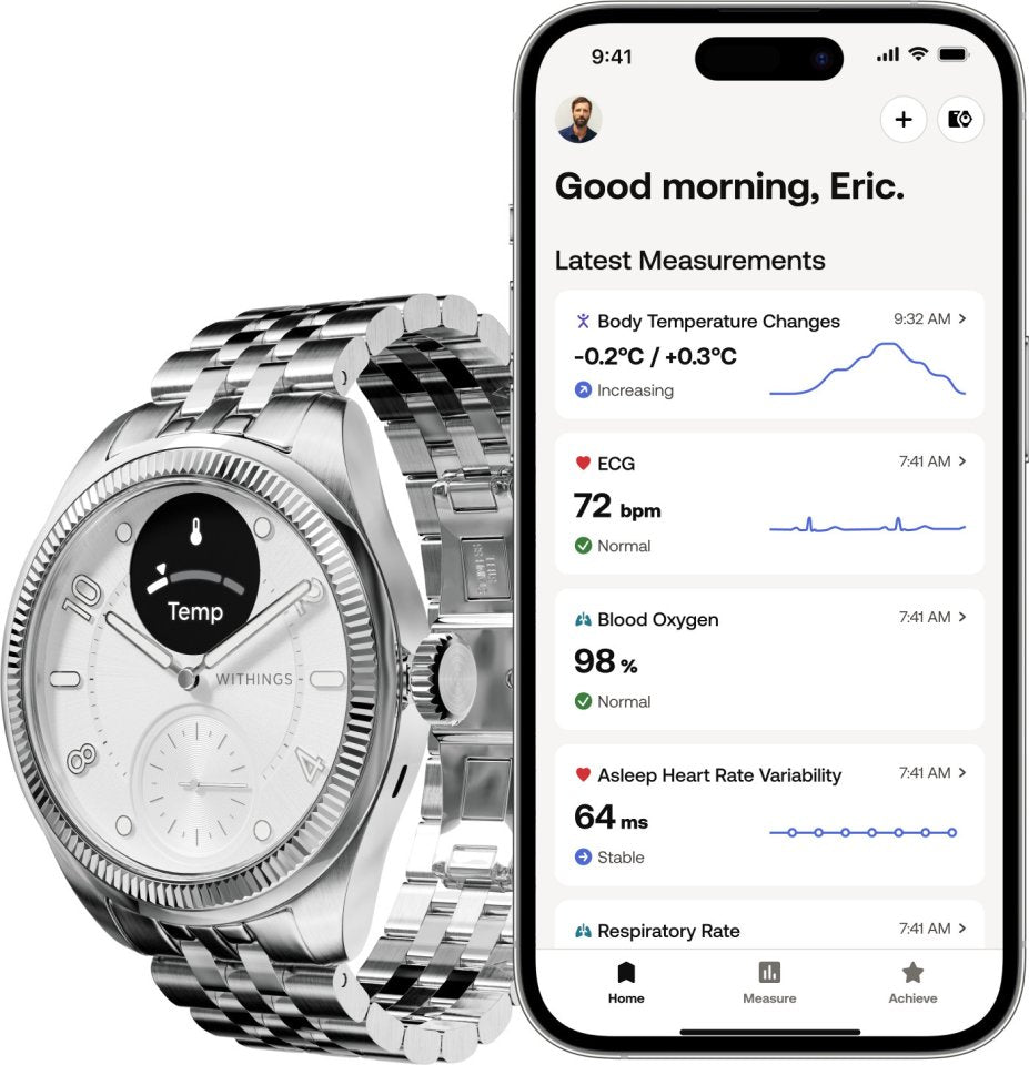 Withings Scanwatch Nova Brilliant älykello, 39 mm, valkoinen