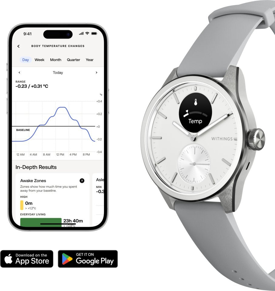 Withings Scanwatch 2 älykello, 42 mm, valkoinen