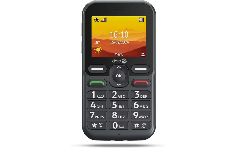 Doro Leva L11 -peruspuhelin, musta - E-store.fi