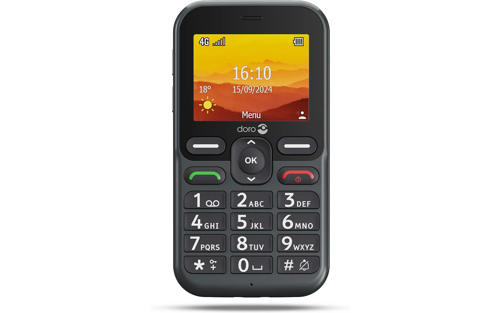 Doro Leva L11 -peruspuhelin, musta - E-store.fi