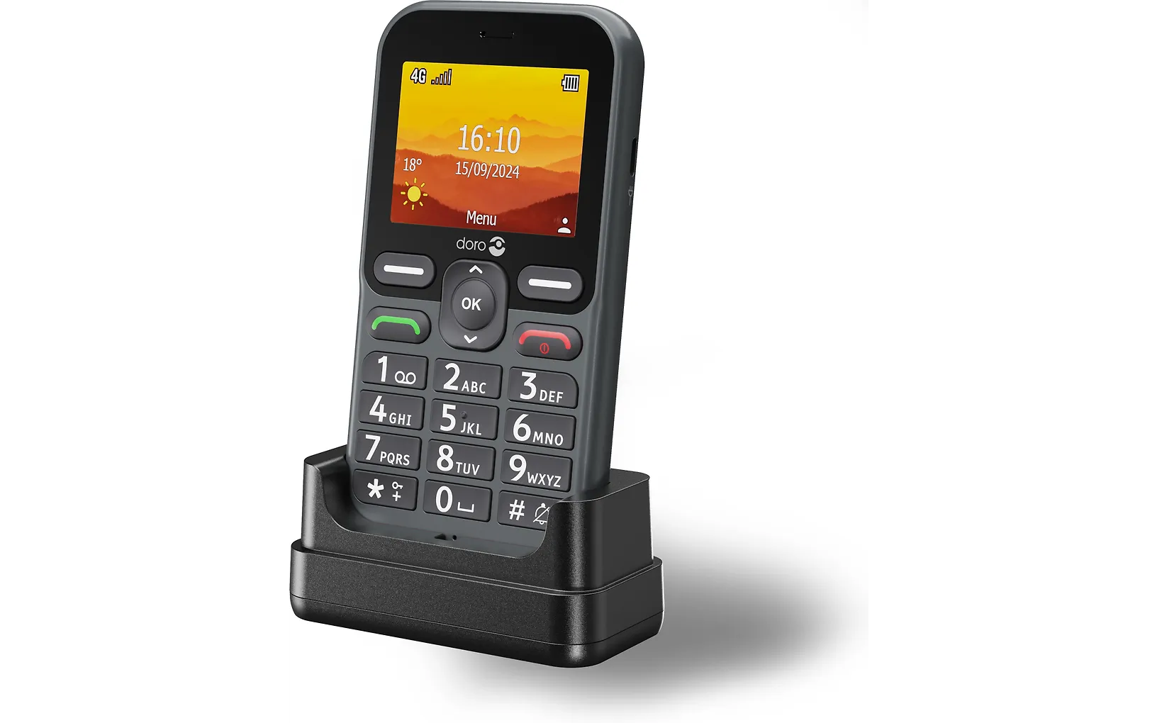 Doro Leva L11 -peruspuhelin, musta - E-store.fi