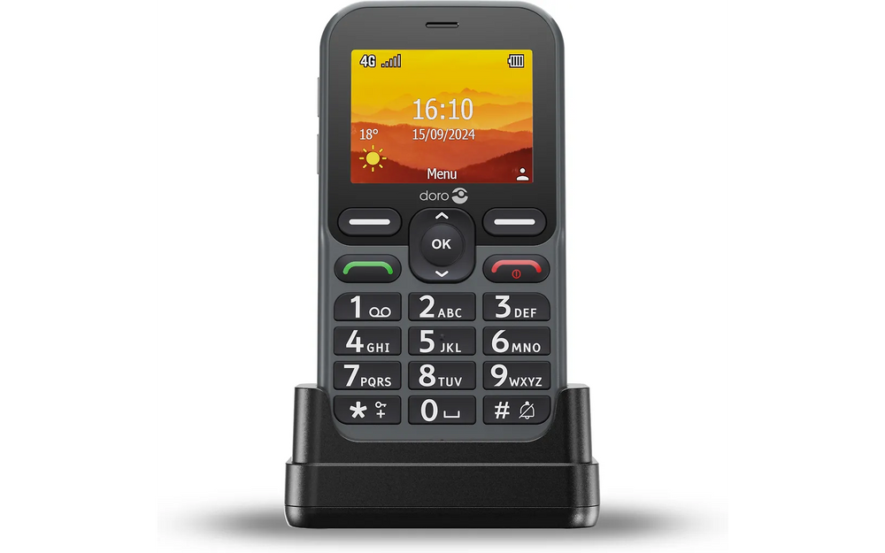 Doro Leva L11 -peruspuhelin, musta - E-store.fi