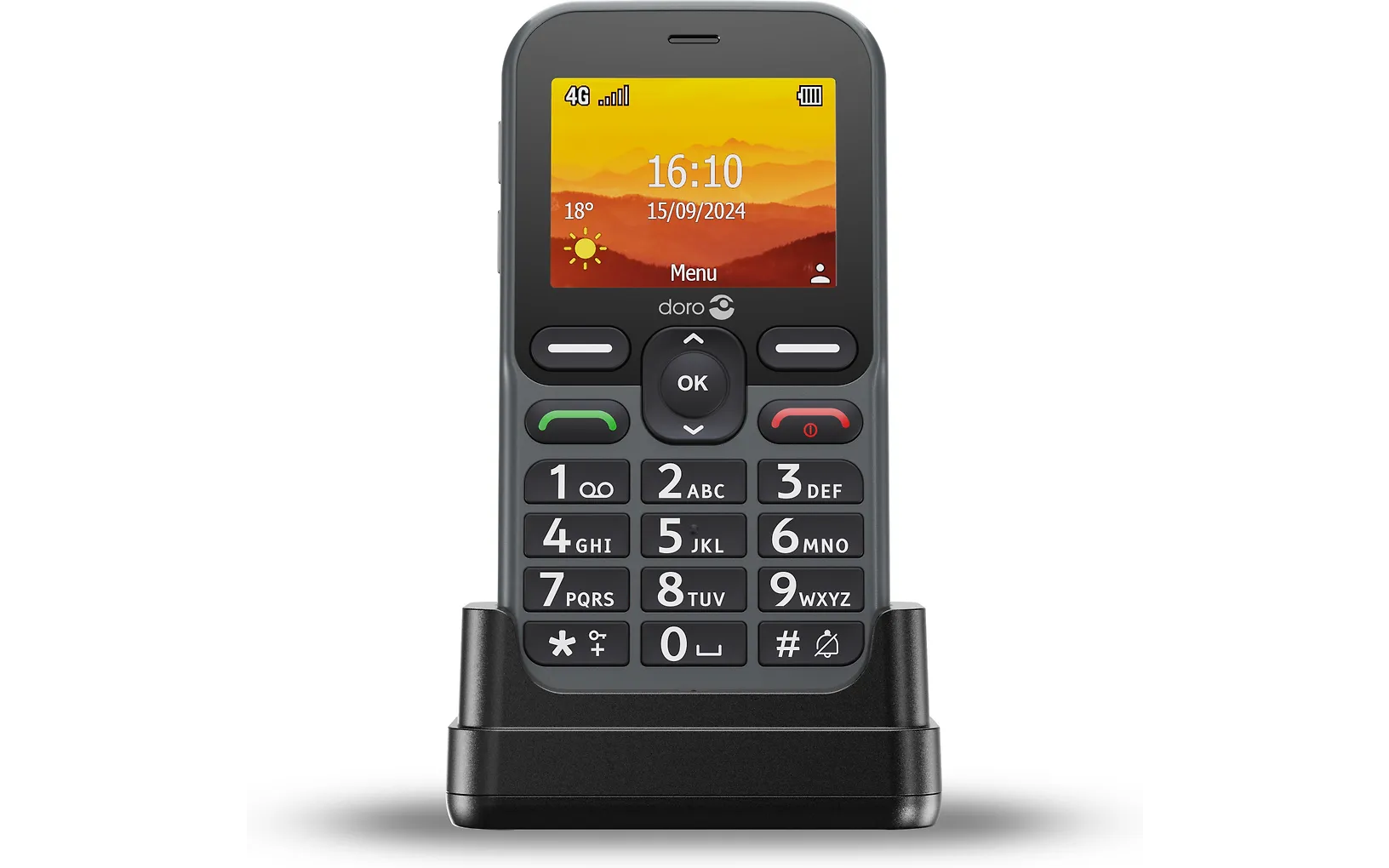 Doro Leva L11 -peruspuhelin, musta - E-store.fi