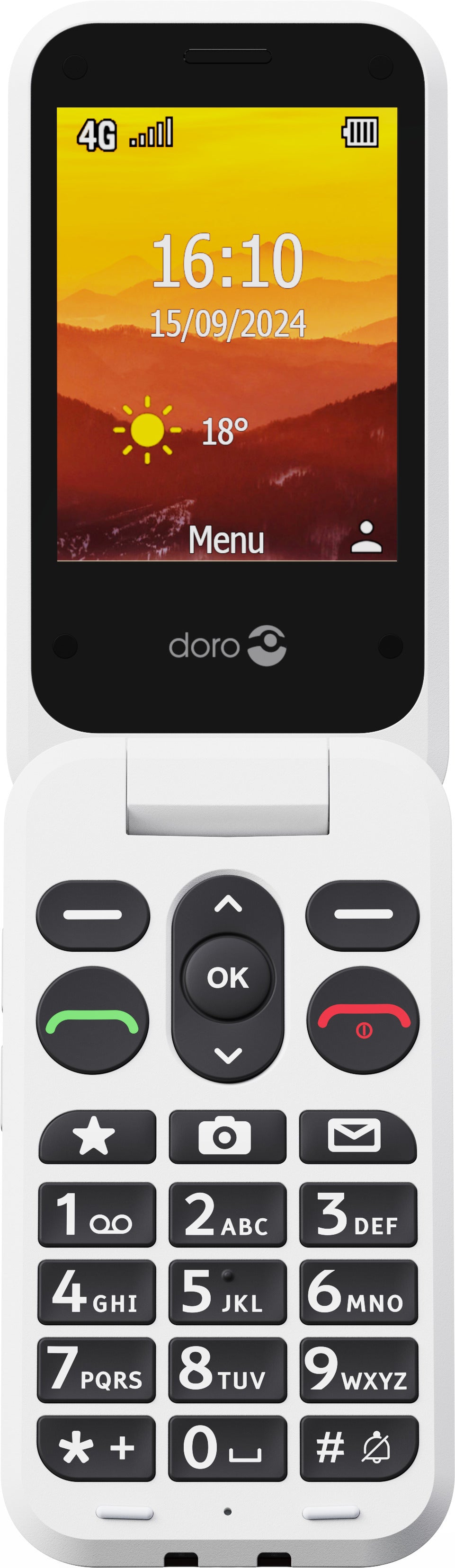Doro Leva L31 -peruspuhelin, musta / valkoinen – 3