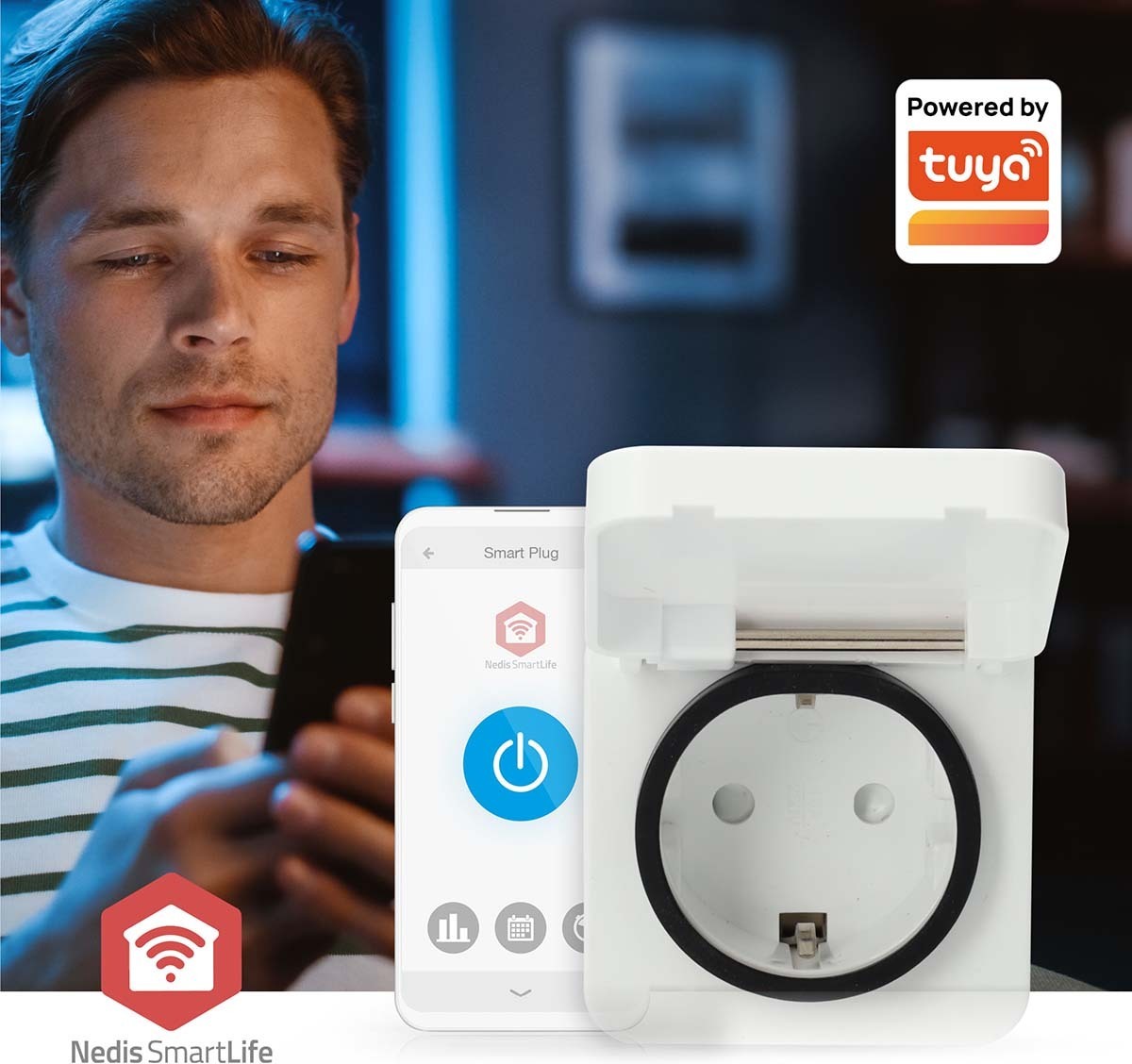 Nedis SmartLife ZBPO130FWT älypistorasia, 16 A / 3680 W, IP44 – kuva 7