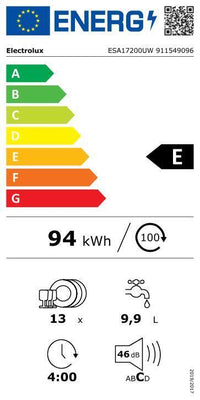 Electrolux 300 AirDry astianpesukone, valkoinen (ESA17200UW)