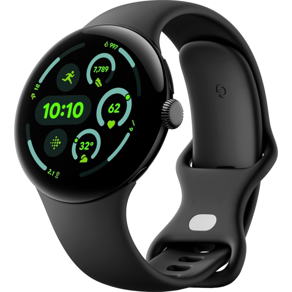 Google Pixel Watch 3 WiFi -älykello, 45 mm, Obsidian / Matte Black