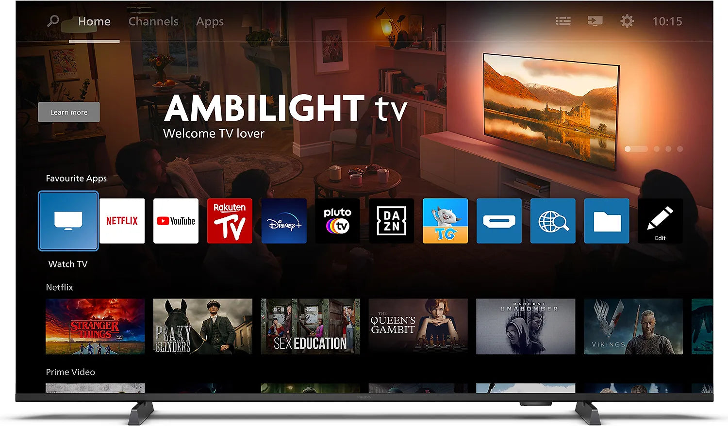 Philips 43" PUS8209 – 4K QLED Ambilight TV