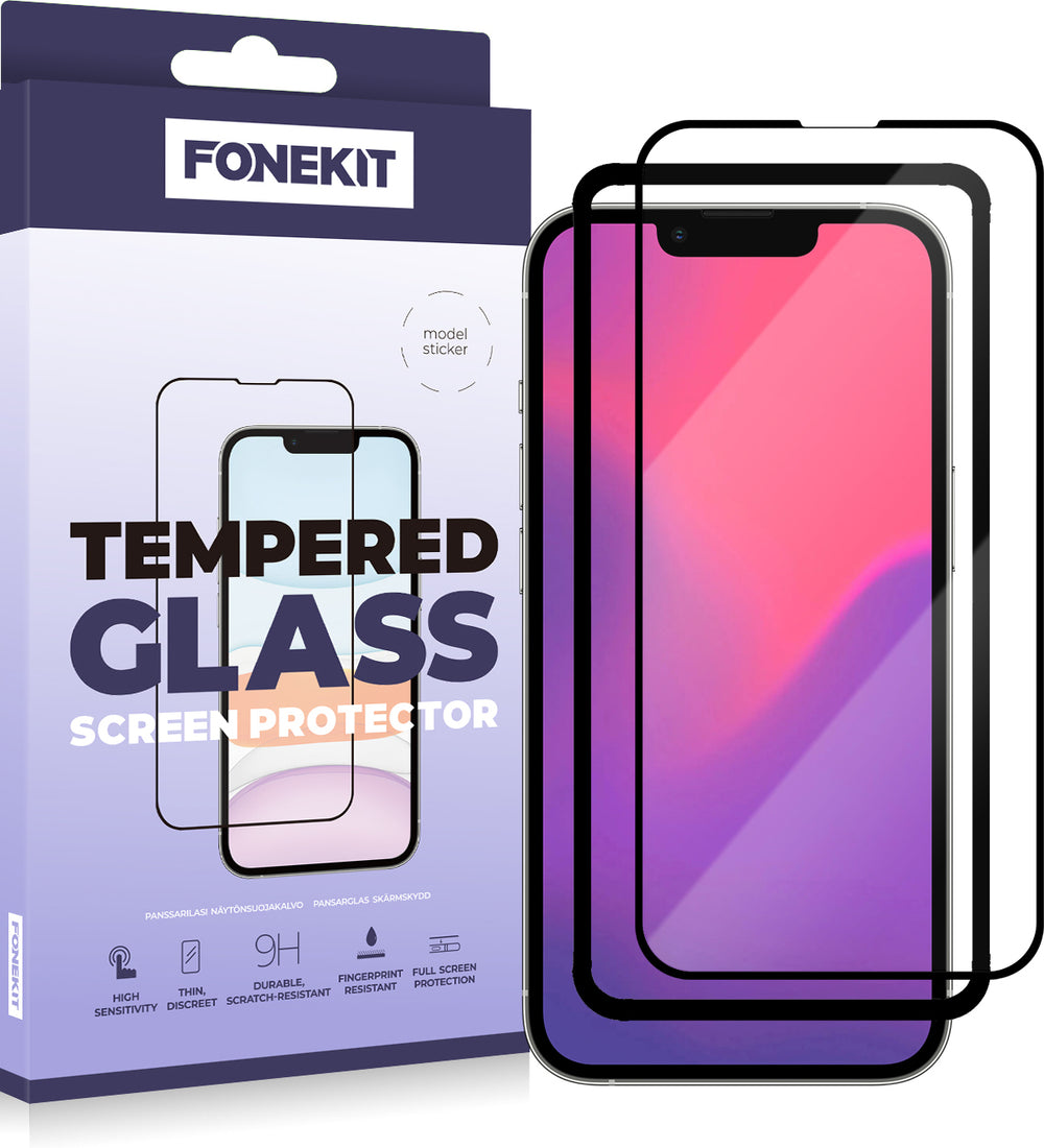 Fonekit Full Cover -panssarilasi, iPhone 16e / 17e – kuva 1