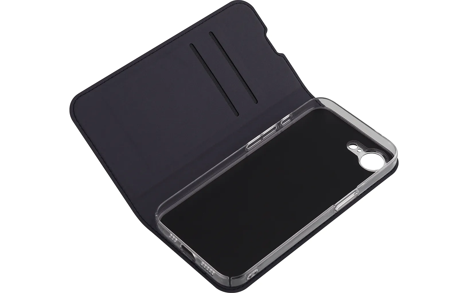 Fonekit Bookcase -suojakotelo, iPhone 16e, musta