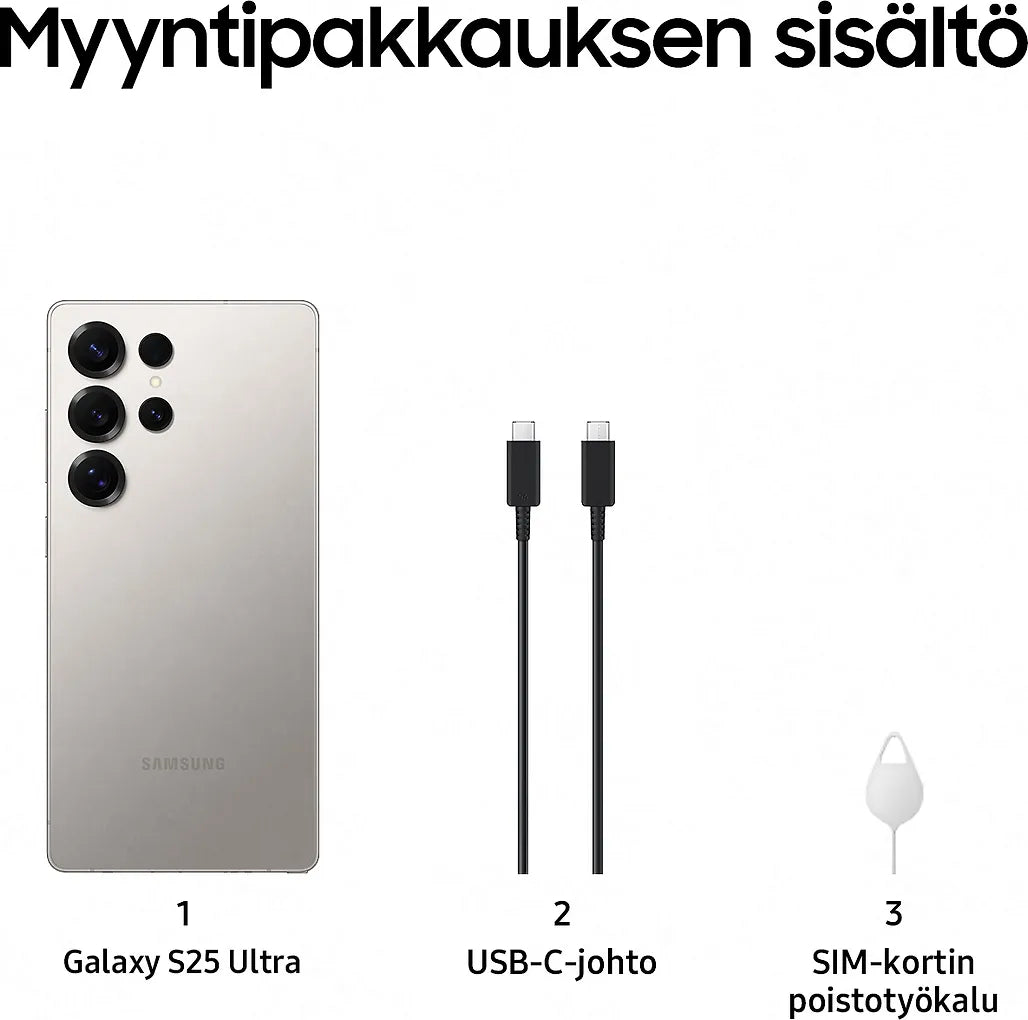 Samsung Galaxy S25 Ultra 5G puhelin, 1 Tt/12 Gt, Titanium Gray