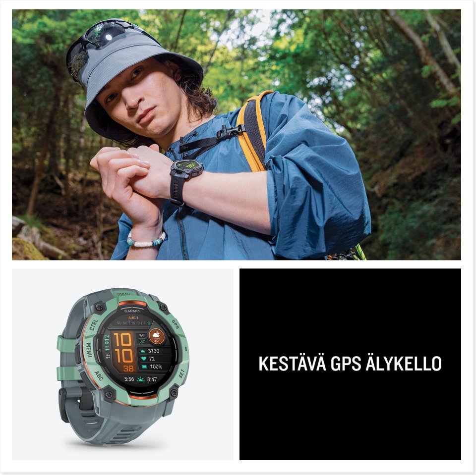 Garmin Instinct 3 GPS-älykello, 45 mm, vedenvihreä