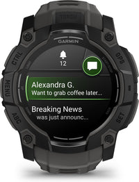 Garmin Instinct 3 GPS-älykello, 50 mm, musta / grafiitinharmaa