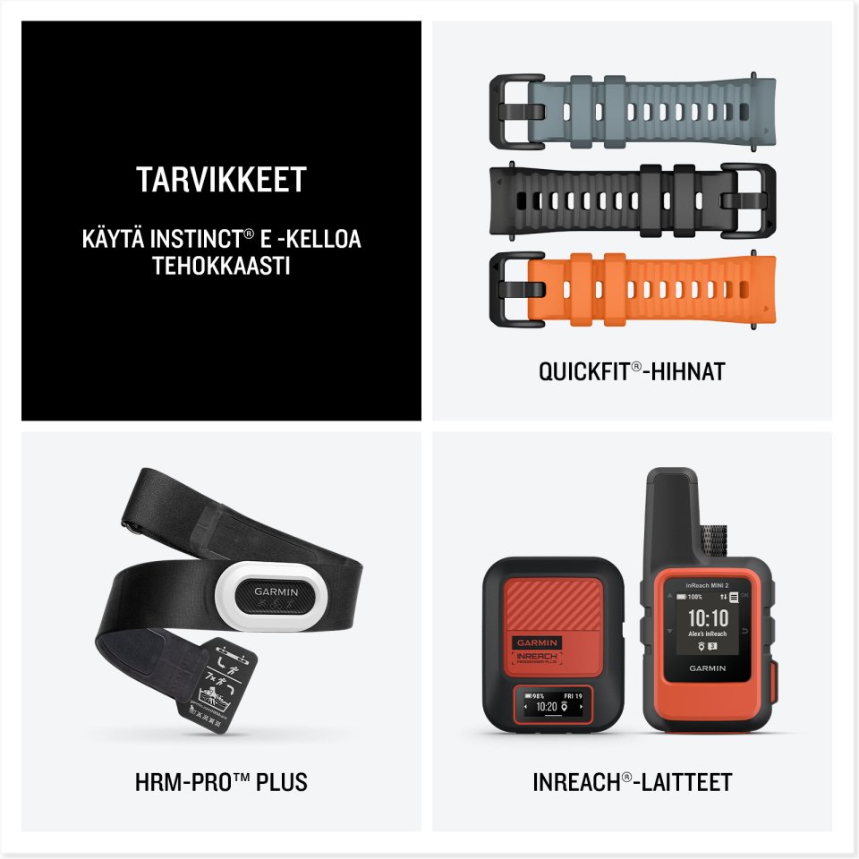 Garmin Instinct E GPS-älykello, 40 mm, musta
