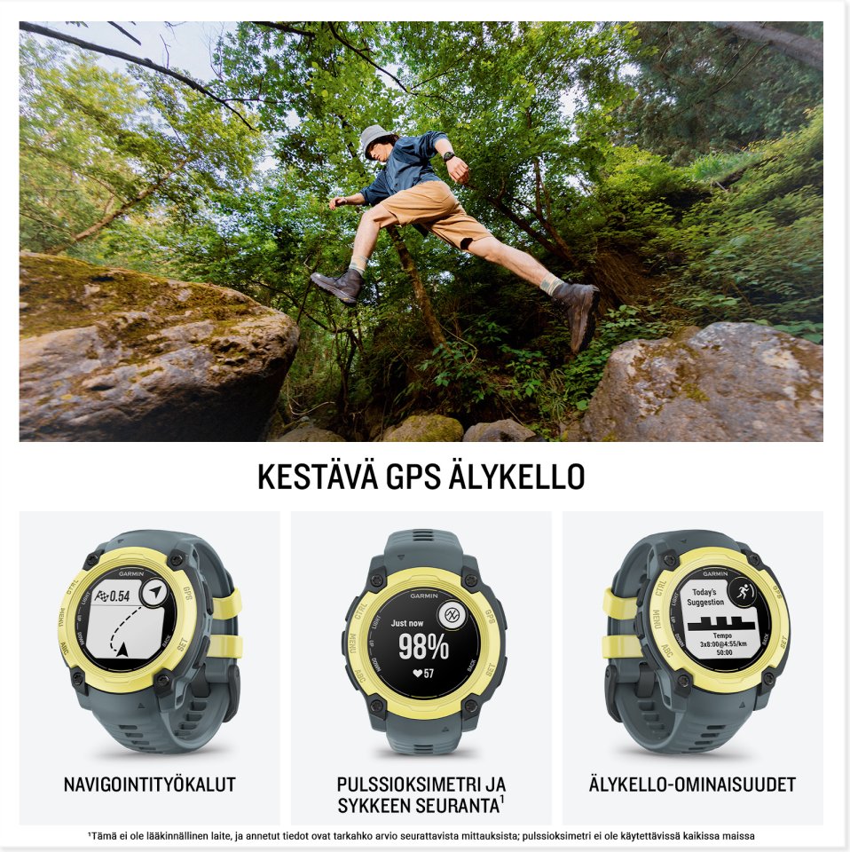 Garmin Instinct E GPS-älykello, 40 mm, limenvihreä