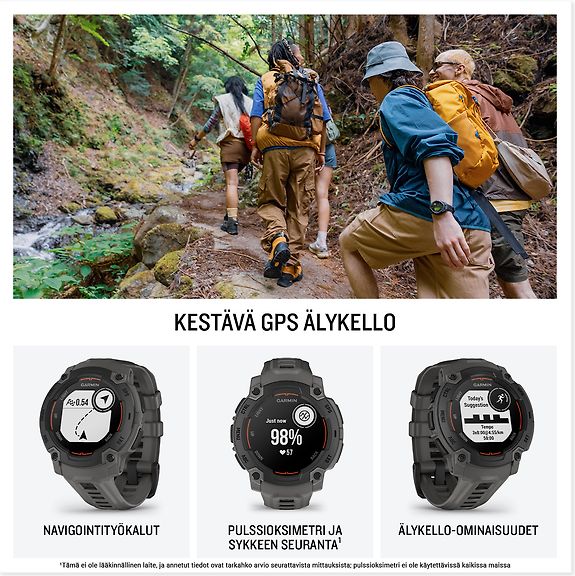 Garmin Instinct E GPS-älykello, 45 mm, musta / grafiitinharmaa