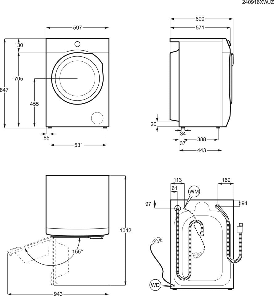 Electrolux EWI721V74V 700 SteamCare kuivaava pesukone