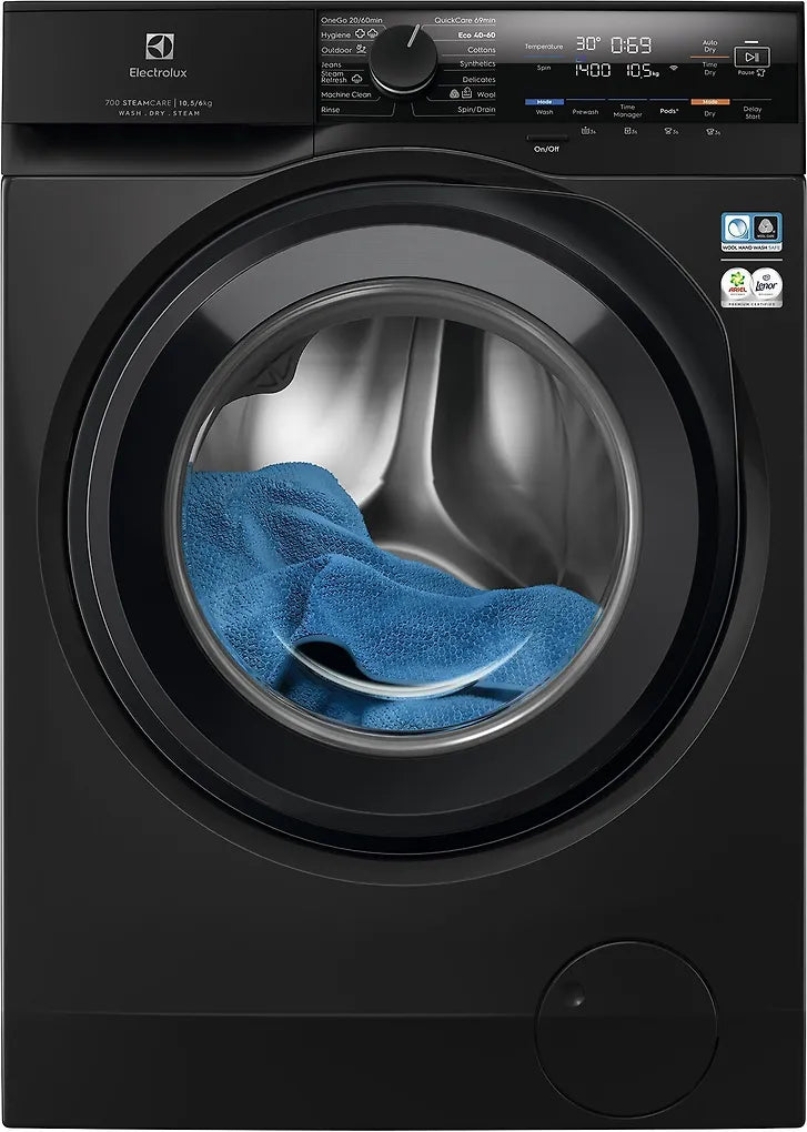 Electrolux EWI742LX6G 700 SteamCare kuivaava pesukone, musta