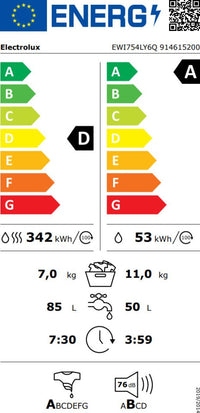 Electrolux EWI754LY6Q 700 SteamCare kuivaava pesukone