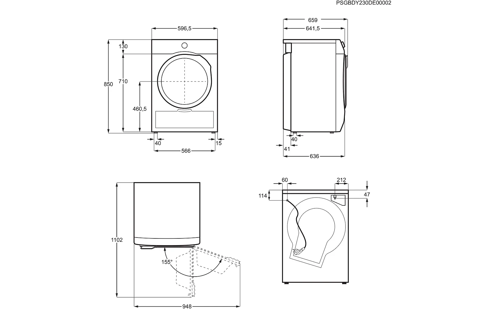 Electrolux EDI621W95W 600 GentleCare torktumlare